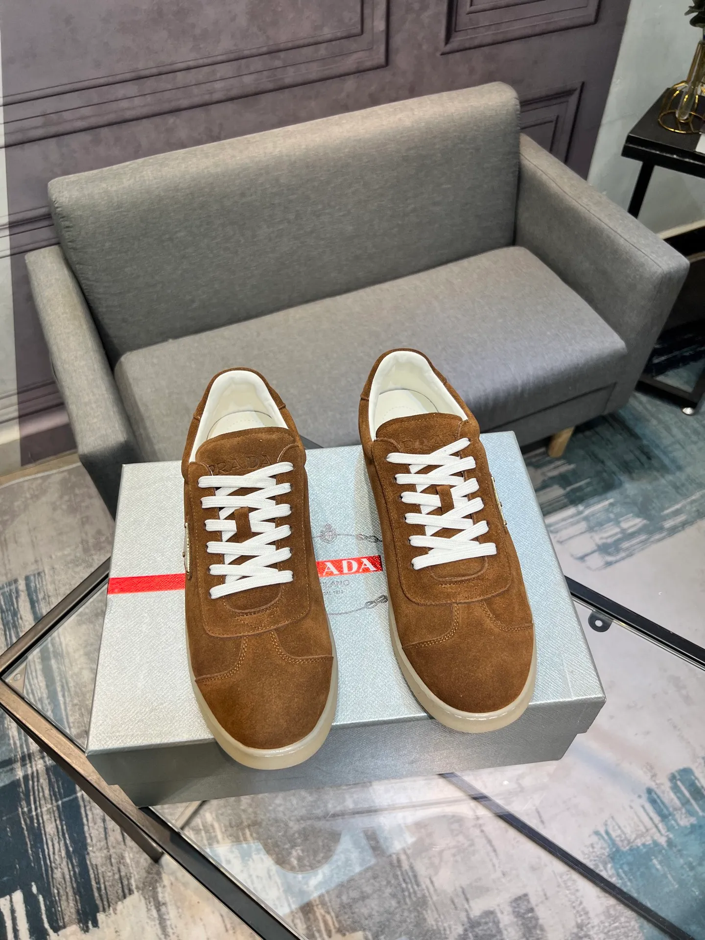 Men's shoes 💰540 [PRADA] Men's shoes are popular in the counter, official website synchronization, 1 high-quality shipment ✔️ Original frosted cowhide + cowhide lining, 1🆚1 replica, original sole, 38-45 (45 customized, non-refundable)